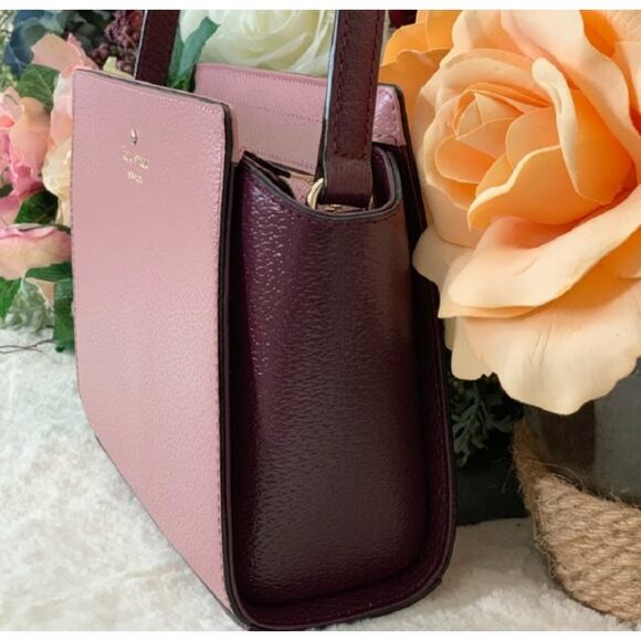 KATE SPADE Grand Street Hayden Peony Mulberry Colorblock Crossbody Purse Bag - Picture 9 of 10